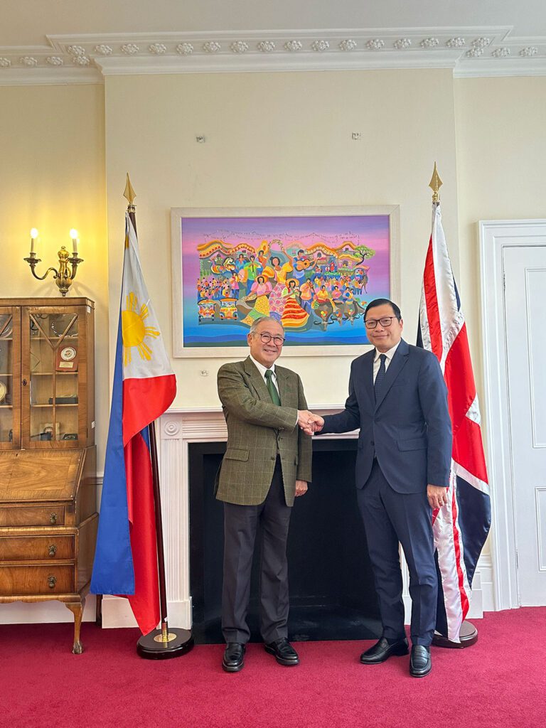 H.E. Ambassador Lay Samkol paid a courtesy call on His Excellency Teodoro Lopez Locsin Jr., Ambassador of the Republic of the Philippines to the UK