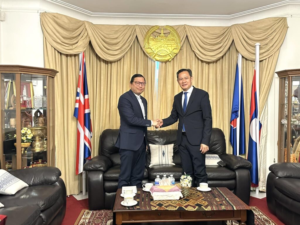 H.E. Ambassador Lay Samkol paid a courtesy call on His Excellency Douangmany Gnotsyoudom, Ambassador of the Lao People's Democratic Republic to the UK