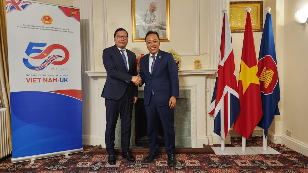 His Excellency Ambassador Lay Samkol paid a courtesy call on His Excellency Nguyen Hoang Long, Ambassador of the Socialist Republic of Vietnam to the United Kingdom