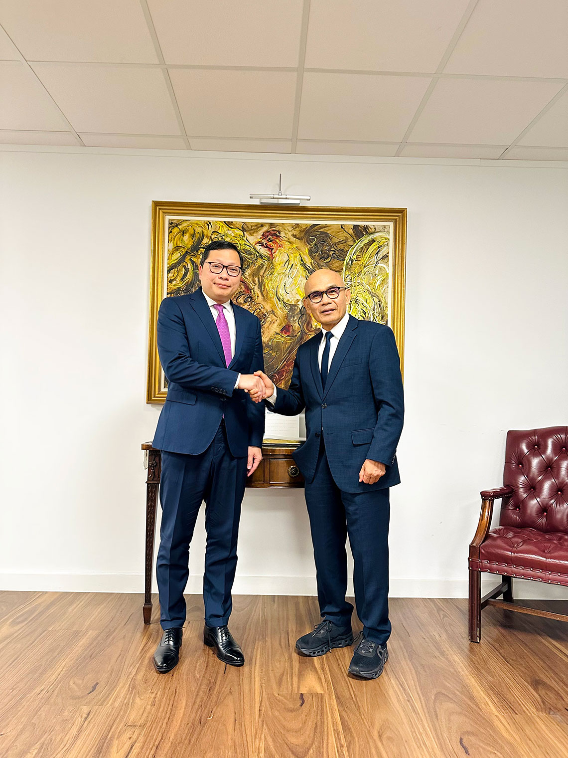Ambassador Lay Samkol paid a courtesy call on HE Desra Percaya, Ambassador of the Republic of Indonesia to the United Kingdom