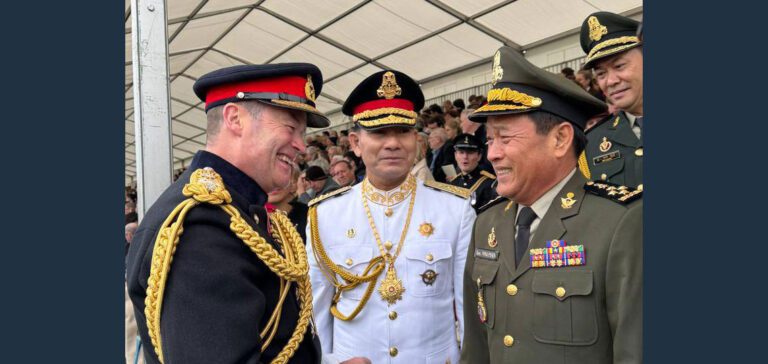 His Excellency General Vong Pisen, Commander-in-Chief of the Royal Cambodian Armed Forces (RCAF), was warmly welcomed by General Sir Patrick Sanders, Chief of the General Staff of the British Army