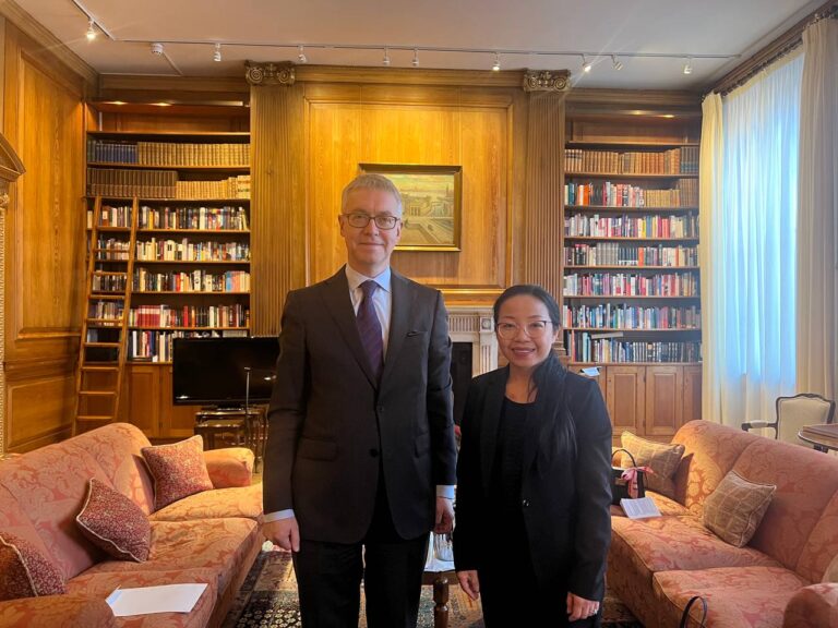 On 26 February 2024, Ms. Meach Sopheavy, Chargé d’ Affaires a.i. paid a courtesy call on His Excellency Stefan Gullgren, Ambassador of Sweden to the United Kingdom