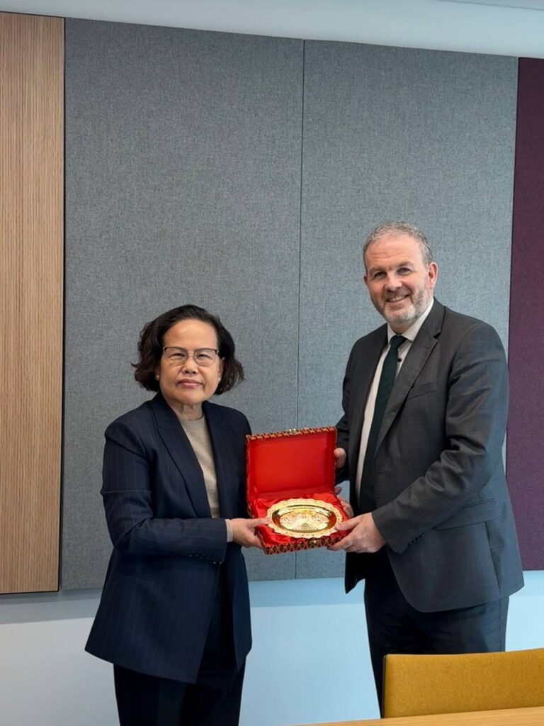 Ambassador Tuot Panha held a bilateral meeting with His Excellency Colm Hayes, Director General for the Global and Economic Division and the Asia-Pacific Unit at the Department of Foreign Affairs and Trade of Ireland