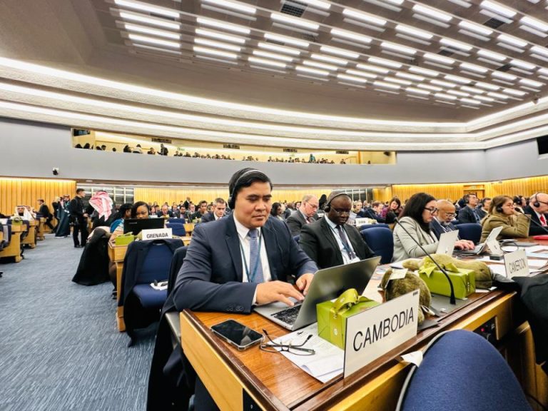 Mr. CHHUON Naroeun, Chargé d’Affaires a.i. of the United Kingdom of Great Britain and Northern Ireland, accompanied by Ms. OUK Daracheata, First Secretary, attended the 34th Assembly Session of the International Maritime Organization (IMO) in London