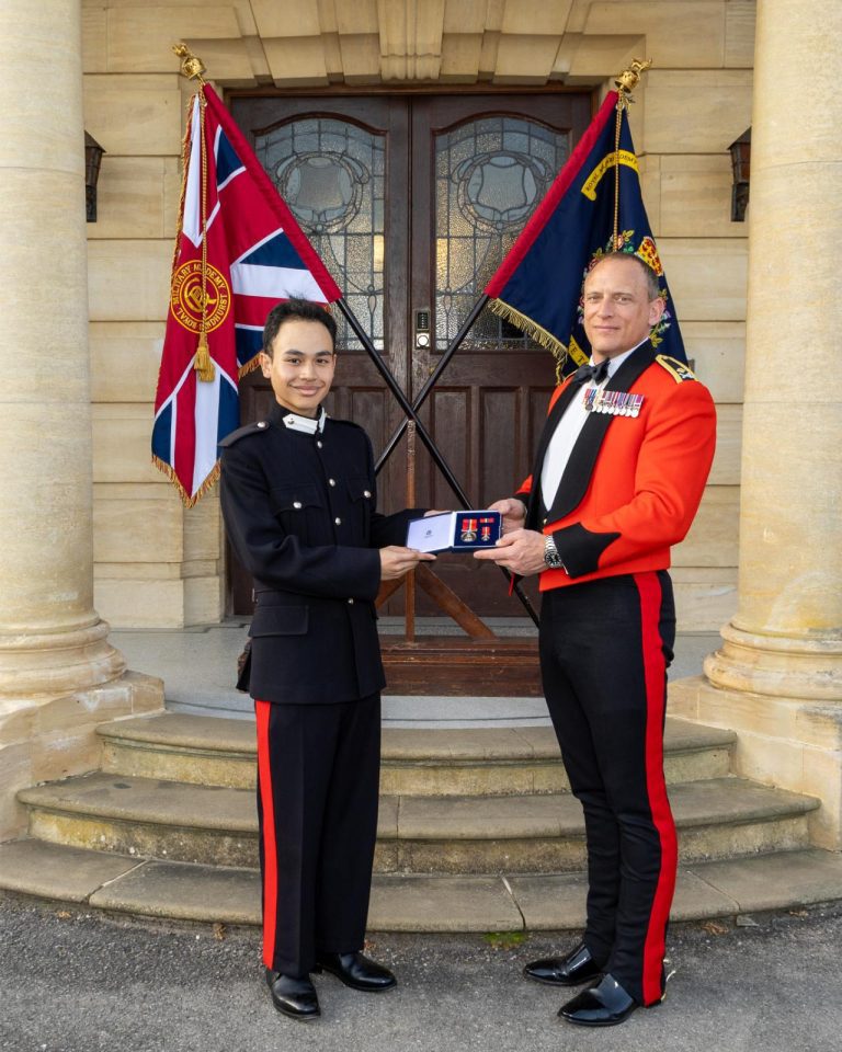 Ambassador Tuot Panha, accompanied by Ms. Heng Chhun Leang, First Secretary, attended the Sovereign’s Parade at the Royal Military Academy Sandhurst to congratulate Officer Cadet Hun Chan Panhaboth on his successful graduation