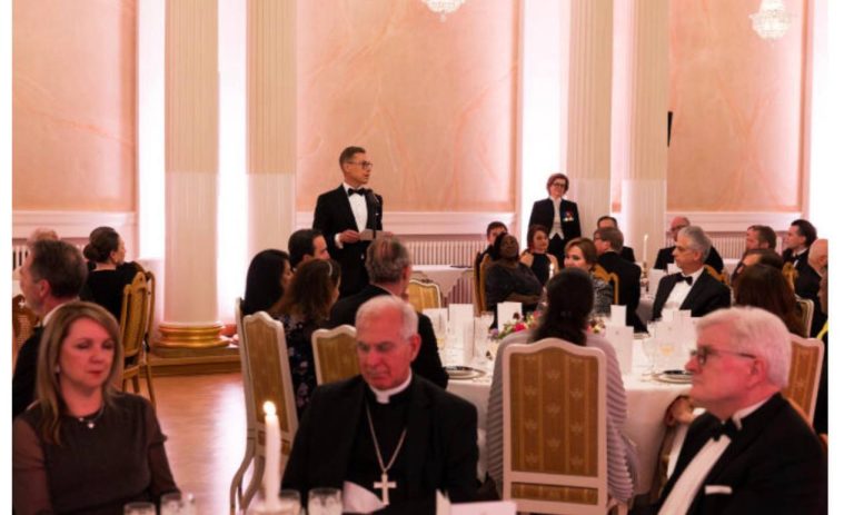 Her Excellency Tuot Panha, Ambassador of the Kingdom of Cambodia to Finland with residence in London, attended the annual dinner for heads of diplomatic missions accredited to Finland, hosted by President of Finland HE Alexander Stubb at the Presidential Palace in Helsinki